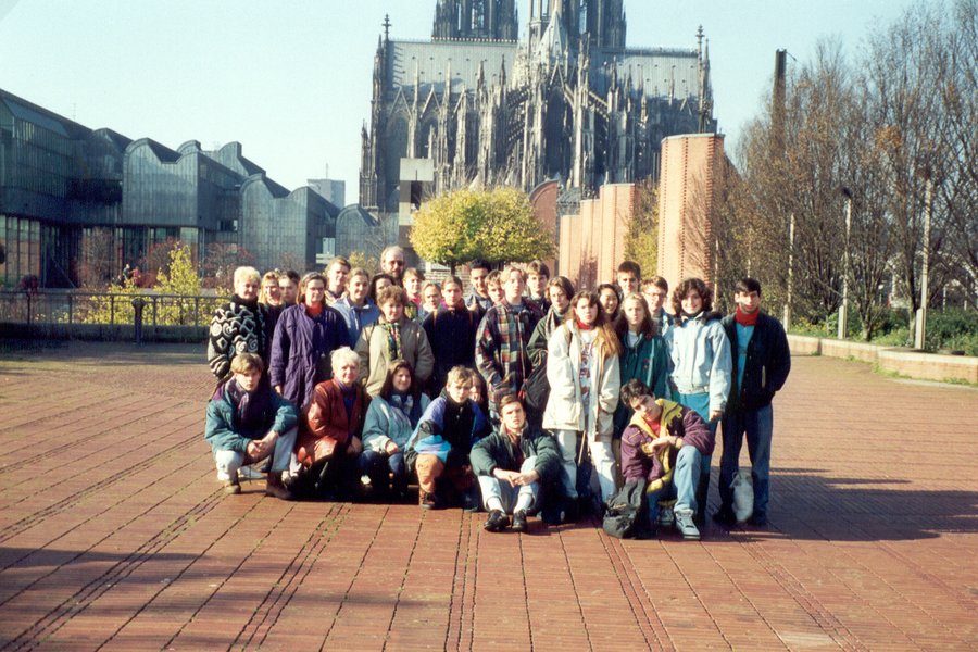 Foto: Russland-Austausch: Gegenbesuch auf Ausflug in Köln mit Herrn Grüne (1992)